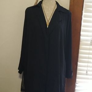 Meakeor Black And Lace Top Coat